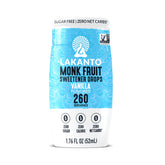 Lakanto frasco frontal vainilla mostrando diseño y beneficio de dosificación precisa