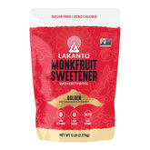Lakanto envase 5 lb mostrando presentación grande y ahorro