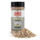 Lane's frasco frontal del SPG Rub mostrando el envase y conveniencia