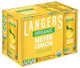 Langers lata frontal mostrando diseño y tamaño, refresco orgánico sin calorías