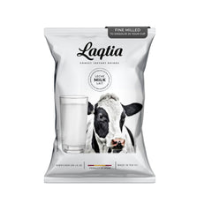 Laqtia frente del empaque mostrando bolsa de 1 lb y uso práctico