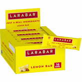 LÄRABAR empaque frontal mostrando caja de 16 barras y beneficio de portabilidad