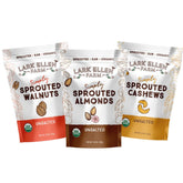 Lark Ellen Farm frente del pack variedad tres bolsas, práctica porción