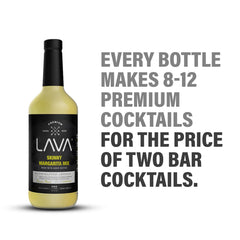 Etiqueta LAVA con key lime visible, muestra ingredientes naturales y confianza