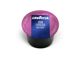Lavazza frontal del paquete que muestra 100 cápsulas y conveniencia diaria