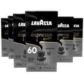 Lavazza caja frontal 60 cápsulas mostrando compatibilidad y beneficio conveniencia