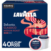 Lavazza caja frontal mostrando 40 cápsulas y conveniencia diaria