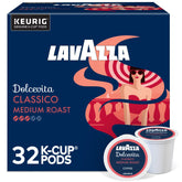 Lavazza Dolcevita Classico frente del paquete mostrando marca y ventaja práctica