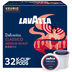 Lavazza Dolcevita Classico frente del paquete mostrando marca y ventaja práctica