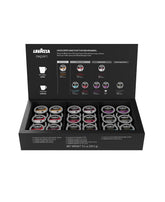 Lavazza paquete frontal mostrando 36 cápsulas y variedad de tuestes