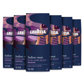 Lavazza frente del empaque mostrando el formato y la marca, ideal para almacenamiento