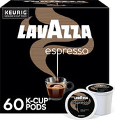 Lavazza portada de caja 60 K-Cup mostrando conveniencia y cantidad