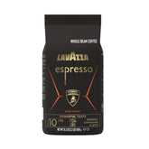 Lavazza grano frente del paquete mostrando marca y diseño Lamborghini, ideal para espresso potente
