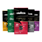 Lavazza pack frontal mostrando 60 cápsulas y variedad de mezclas para elegir