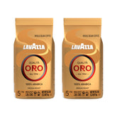 Lavazza Qualità Oro empaque frontal mostrando paquete doble y sello italiano