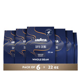 Lavazza Super Crema frente del empaque mostrando el logo y beneficio cremosa