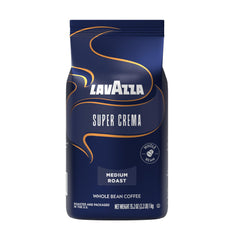 Lavazza Super Crema frente del empaque muestra peso y beneficio crema duradera