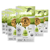 Lavazza empacado frontal mostrando 60 cápsulas y beneficio de conveniencia
