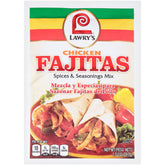Lawry's paquete frontal mostrando mezcla conveniente y sabor suroeste