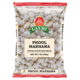 LAXMI BRAND paquete frontal de makhana 200 g, presentación auténtica y práctica