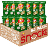 Lay's empaque frontal mostrando sabor sour cream & onion y porción práctica