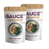 Le Sauce & CO frontal del pouch mostrando bolsa y marca para almacenamiento práctico