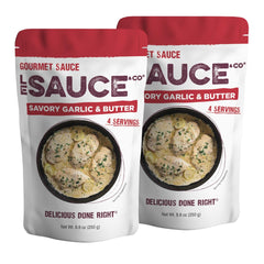 Le Sauce & CO envase frontal mostrando la bolsa y beneficios rápidos