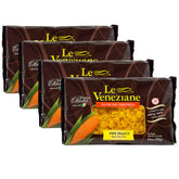 Le Veneziane paquete frontal mostrando formato y sin gluten, conveniencia de pack
