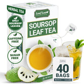 LeafLea frente del empaque mostrando 40 bolsitas y marca