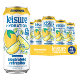 Leisure lata frente con sabor Lemonade mostrando diseño y facilidad de consumo