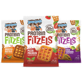 Lenny & Larry's pack frontal con tres sabores, ideal para elegir snack proteico