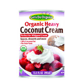 Let's Do Organic lata frontal mostrando etiqueta orgánica y tamaño práctico