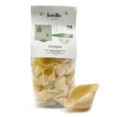 Life Plus Style Gourmet paquete frontal mostrando conchiglioni orgánicos y ventaja de ración