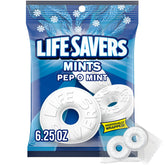Life Savers empaque frontal Pep O Mint mostrando 12 paquetes, práctico para despensa