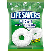 Life Savers frente del paquete mostrando 12 bolsitas, práctico para despensa