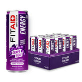 LIFEAID FITAID lata frontal Grape Acai mostrando etiqueta clara y sabor