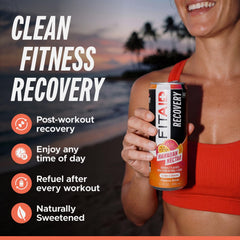 LIFEAID FITAID lata abierta con gas visible, refresco listo para beber