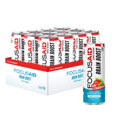 LIFEAID FOCUSAID lata frente con diseño Strawberry Kiwi, refresco limpio y enfocante