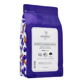 LIFEBOOST bolsa frontal Night Blueberry Mocha mostrando diseño y tamaño