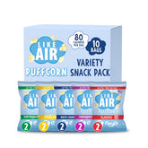 Like Air paquete frontal mostrando los cinco sabores y beneficio de variedad