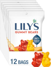 LILY'S bolsa frontal de ositos gummy sin azúcar, conveniente para llevar