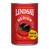 Lindsay envase frontal mostrando aceitunas negras listas para usar