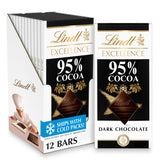 Lindt tableta frontal mostrando empaque y beneficio de intensidad