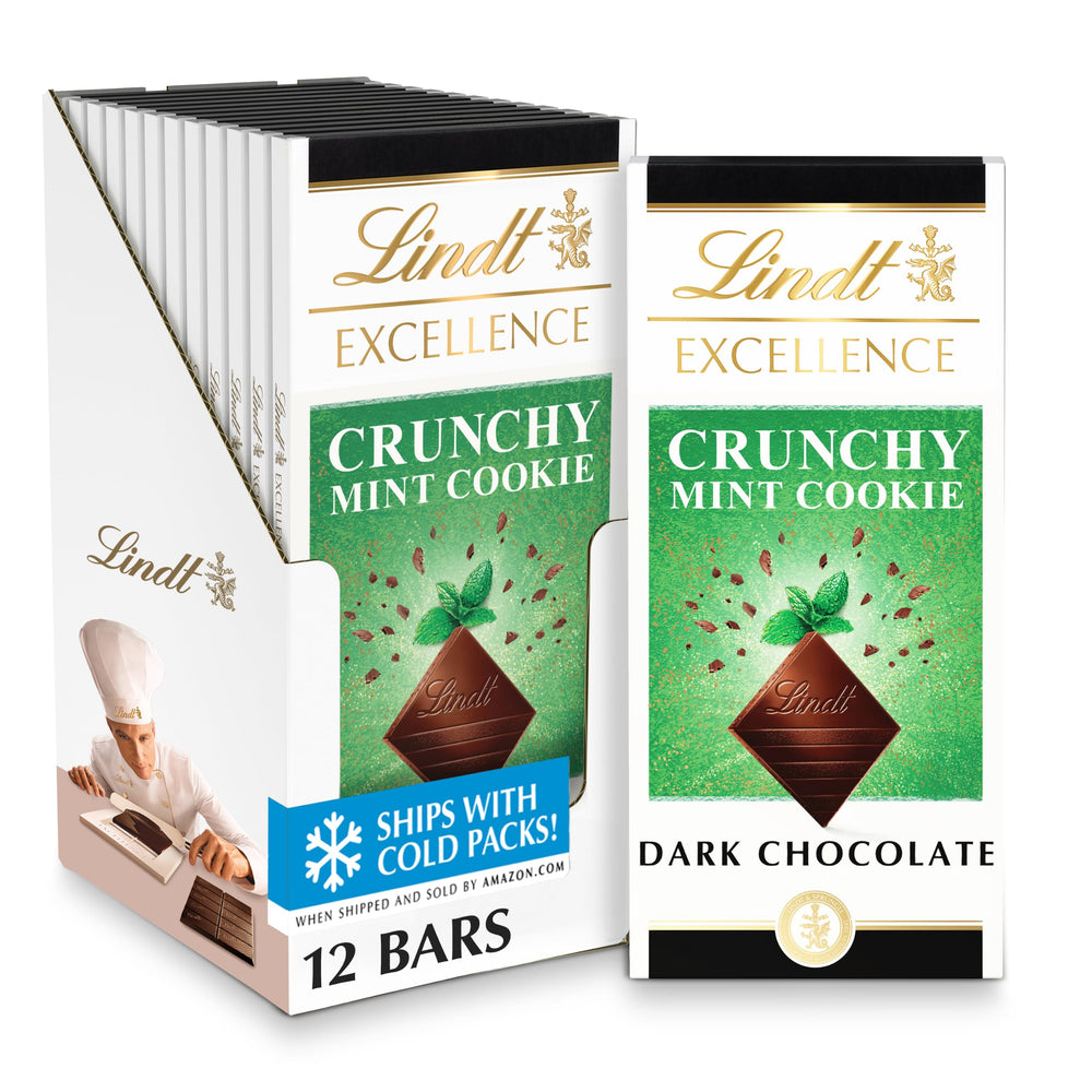 Lindt vista frontal del paquete mostrando las barras y atractivo visual