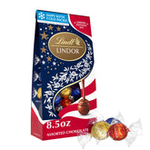 Lindt LINDOR bolsa frente mostrando mezcla de sabores y diseño atractivo