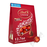 Lindt LINDOR vista frontal de la bolsa mostrando presentación y conveniencia