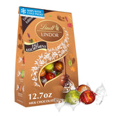 Lindt LINDOR frente del empaque mostrando la bolsa y variedad, fácil de compartir