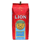 Lion Coffee frente de la bolsa mostrando el diseño y el tamaño, ideal para conservar frescura