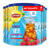 Lipton envase frontal frambuesa mostrando etiqueta y beneficio sin azúcar