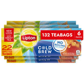 Lipton frente del empaque mostrando 132 bolsas y conveniencia